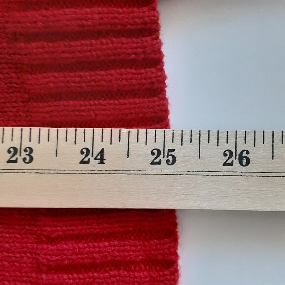 Vintage 90s Ugly Christmas Sweater Red Full Zip Cardigan Snowman Women M Grandma - Picture 11 of 12